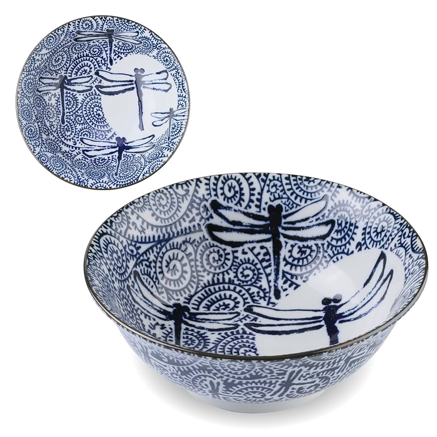 Amazon.com | Mino Ware Japanese Wide Mouth Donburi Bowl